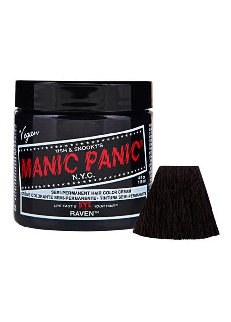 Raven hair black hair dye color; Manic Panic Raven Hair Dye - I Want It Black
