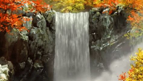 Anime Scenery Waterfall  Wiffle