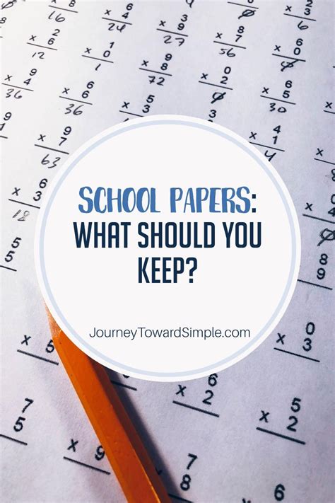 How To Decide What School Papers To Keep Kids School Papers School