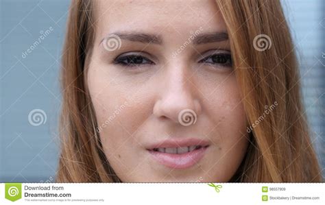 Close Up Of Beautiful Girl Face Stock Image Image Of Closeup Model