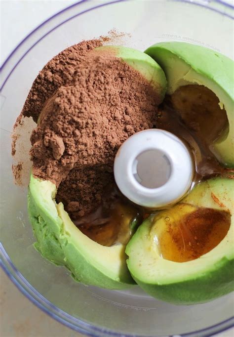 Rich and velvety avocado chocolate mousse is incredibly delicious, easy to make in your food processor, and no, you can't actually taste the avocado! 2 large avocados, peeled, pitted, and halved 1/3 cup raw ...
