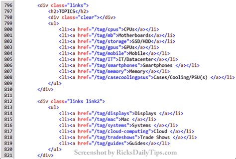 This tag is used to write certain scripts such as these in this tutorial. Here's a super-fast way to display a website's HTML source ...