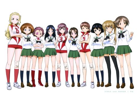 Kawanishi Shinobu Kondou Taeko Maruyama Saki Momogaa Girls Und Panzer Oono Aya Sakaguchi