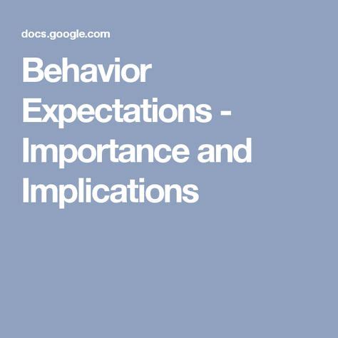 8 Best Behavior Expectations images | Behavior, Expectations, Positive behavior intervention
