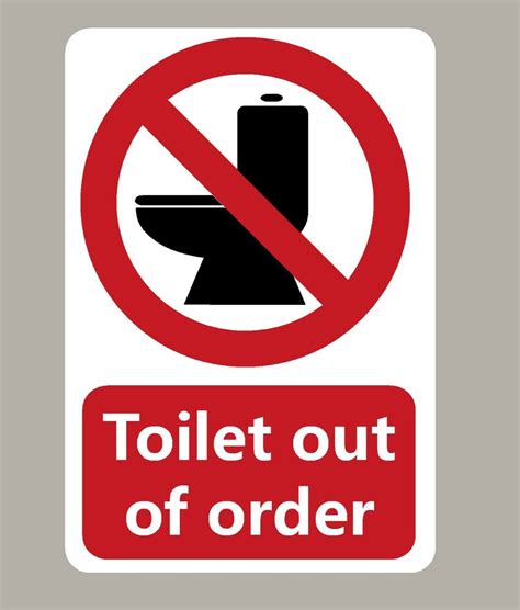 Garden sign ivy border b&w. 2 X TOILET OUT OF ORDER STICKERS SIGNS | eBay