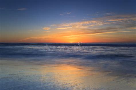 California Beach Sunset At Pacific Beach San Diego Stock Image Image