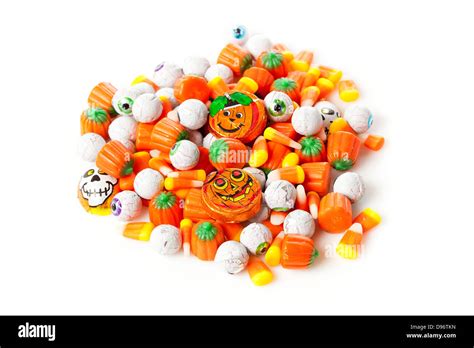 Spooky Orange Halloween Candy Against A Background Stock Photo Alamy