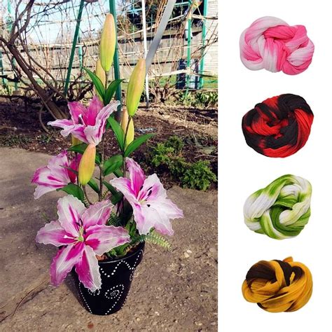 5pcs Color Mix Nylon Stocking Ronde Flower Material Tensile Stocking