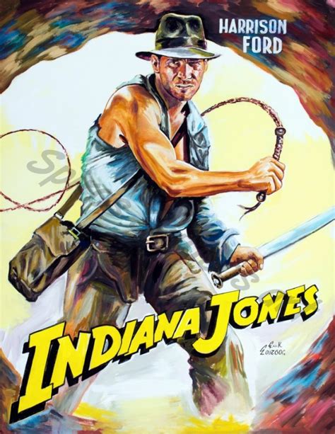 Well if you're a movie buff of any bearing you would be aware of the most excellent indiana jones flicks and their iconic classic 80's movie posters. Harrison Ford "Indiana Jones &The Temple Of Doom" 1984