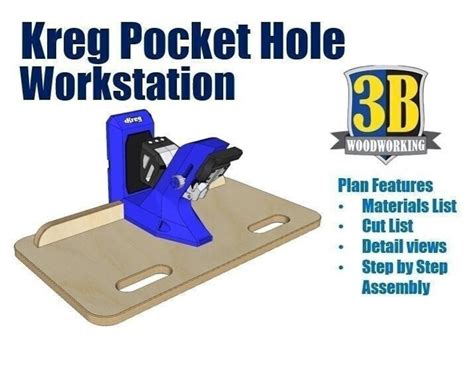 Kreg Pocket Hole Workstation Build Plans Pocket Hole Jig Etsy