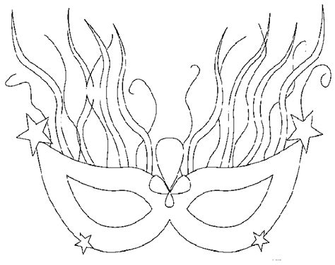 Desenho de Máscara veneziana para colorir Tudodesenhos