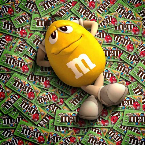 Yellow M And M Favorite Candy Mandm Characters Yellow Mandm