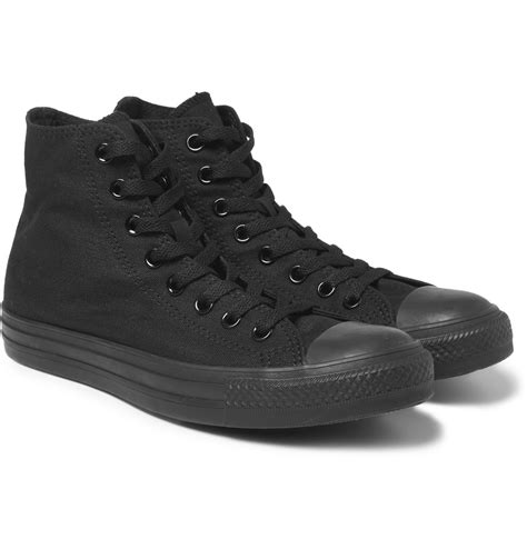 High profile for classic coverage. Converse Chuck Taylor Canvas High Top Sneakers in Black ...