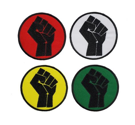 Black Power Fist Embroidered Iron On Patch 3 Black Lives Matter Hook