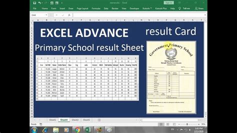 School Report Card And Result Sheet Format Excel Youtube