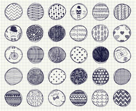 32 Pen Drawing Seamless Patterns Graphic Patterns ~ Creative Market