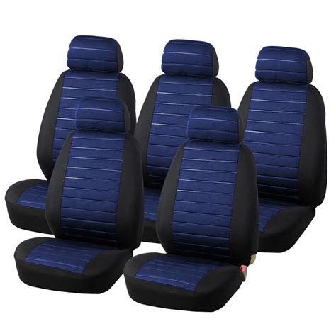 autoyouth 15pcs van seat covers airbag compatible 5mm foam universal 5x seater seats checkered