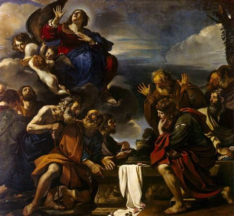 Assumption Of The Virgin Painting Guercino Oil Paintings