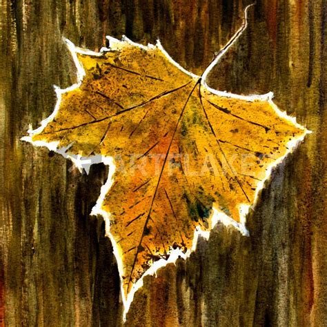 Autumn Maple Leaf Graphicillustration Art Prints And Posters By