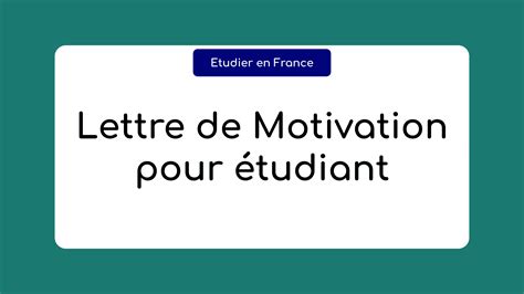 Lettre De Motivation étudiant 16 Modèles Et Exemples Gratuits