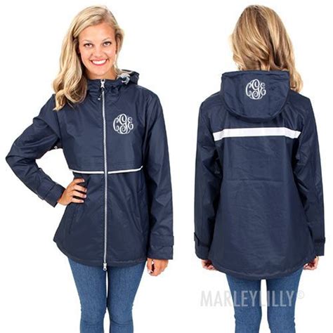 Monogrammed Rain Jacket Womens New Englander Jacket With Hood Rain