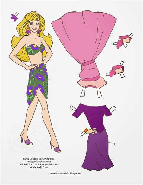 Dec 10, 2019 · barbie clothes patterns free printable sewing barbie doll barbie clothes patterns i made the polka dot dress pattern into a ball gown with a 7 skirt. Miss Missy Paper Dolls: Barbie Coloring Book Paper Dolls