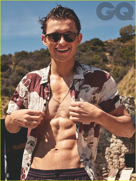 spider man s tom holland flaunts ripped abs for british gq tom holland imagines tom holland