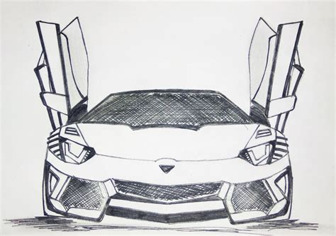 Lamborghini Aventador Sketch At Explore Collection