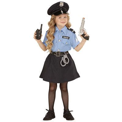 Polizisten Kost M Hut Kinder Karneval Fasching Polizei Rock Bluse M Dchen Ebay