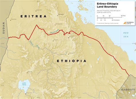 Eritrea Ethiopia Land Boundary Sovereign Limits Boundary Database