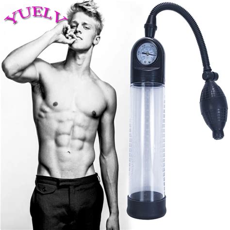 YUELV Male Manual Penis Enlarger Pump Device Penis Growth Extender Aid Enhancer Vacuum Pump Cock