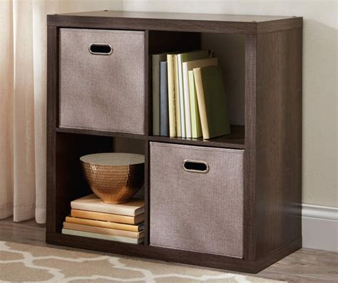 Available in textured white, tobacco oak, and natural finishes. Stratford Brown 4-Cube Storage Cubby | Cubby storage, Cube ...