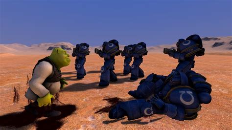 Can Shrek Defeat 8 Space Marines Uebs Youtube