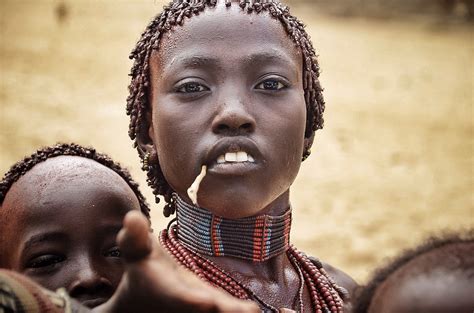 Portrait Of A Young Hamer Tribe Girl Africa Ethiopia Girl