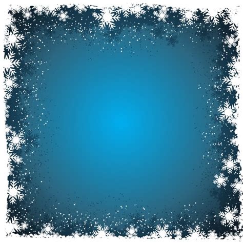 Free Vector Winter Background With Snowflakes In Borders