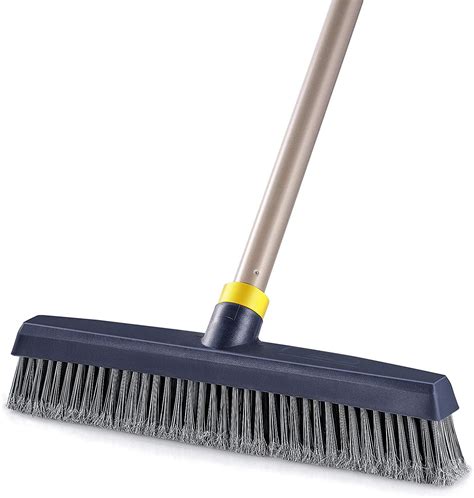 Eyliden Push Broom Brush Stiff Bristles 54in Long Adjustable Handle