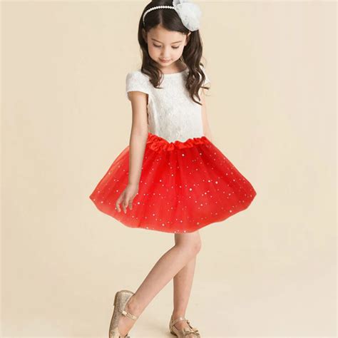 Kids Petticoat Clothes Summer Baby Girls Bling Sequins Tulle Fluffy