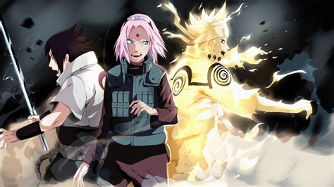 Team Sasuke Sakura and Naruto Full HD Fond d écran and Arrière Plan x ID