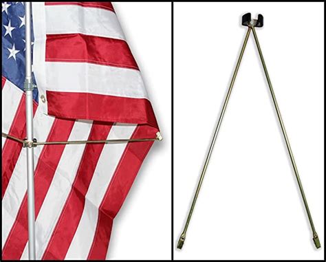 Flags Importer Pa Spreaders Flag Pole 2ft Silver Home