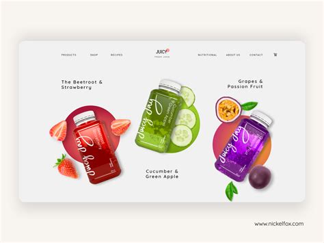 Fresh Juice Website By Keshav Dev For Nickelfox Uiux Design On Dribbble