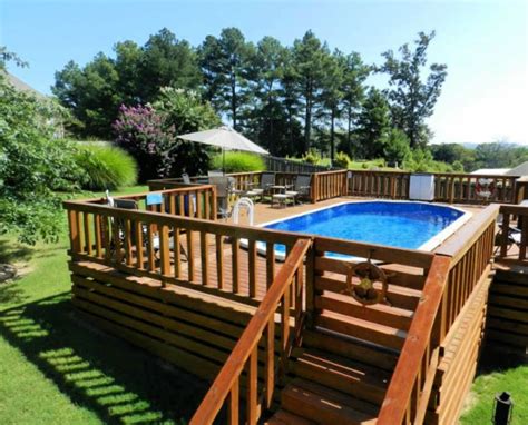 Creatice Above Ground Swimming Pool Deck Ideas For Small Space Home