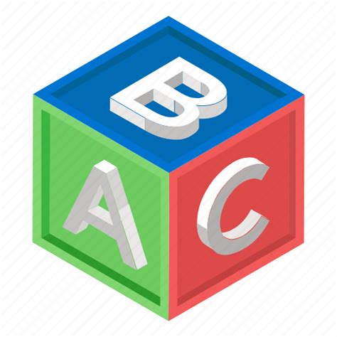 Abc Block Alphabetics Blocks Education English Kindergarten Icon