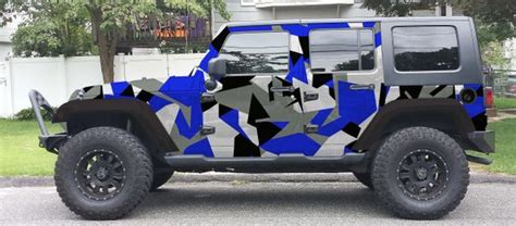 Geo Shape Camouflage Jeep Wrangler Vinyl Wrap Kit