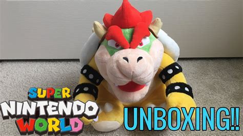 Super Nintendo World Bowser Large Plush Unboxing And Review Youtube