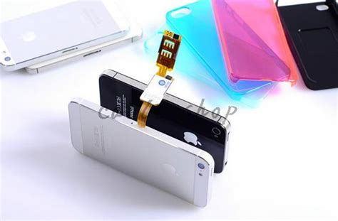 Insert the end of a small paper clip or sim eject tool into the hole on the sim card tray. New fashion Dual 2 Sim Card Adapter Slot For For Android For iPhone 5 5s 6 6plus Nano SIM card ...