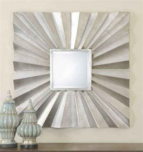 Metal Square Wall Art Mirror Large 41 Modern Decor Contemporary Frame