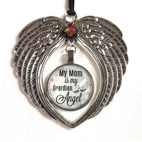 Mom Angel My Mom Is My Guardian Angel Mother Ornaments Etsy