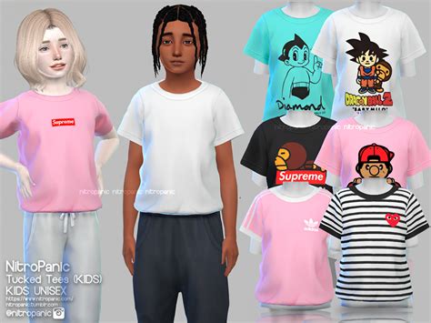 Tucked Tees Kids Fm Sims 4 Toddler Clothes Sims 4 Cc Kids Clothing