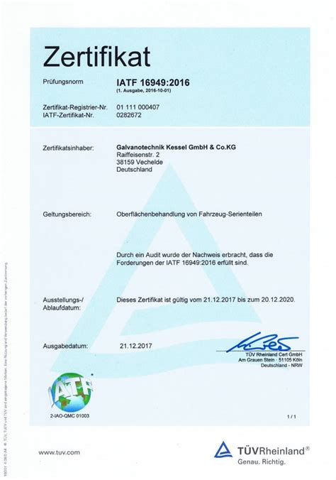 Maybe you would like to learn more about one of these? Wir sind nach IATF 16949 zertifiziert! - Galvanotechnik ...
