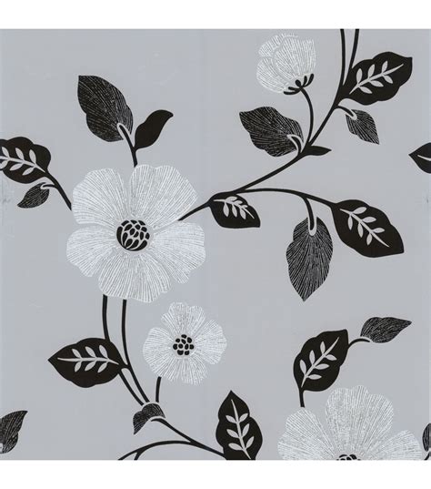 Maddison Silver French Floral Wallpaper In 2019 Modern Floral